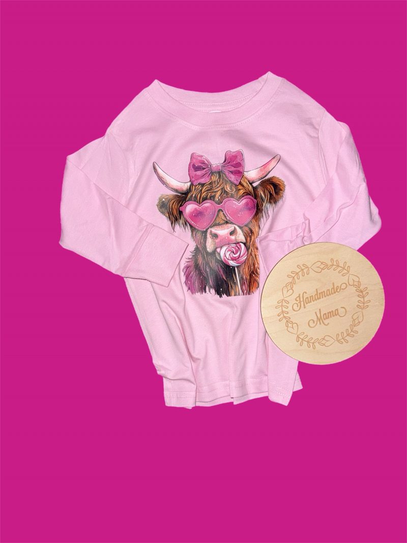 Highland Cow Lollipop Pressed Apparel