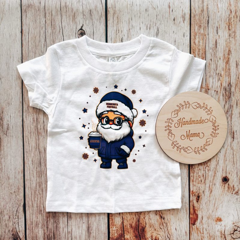 Minnesota Santa Infant White Tee