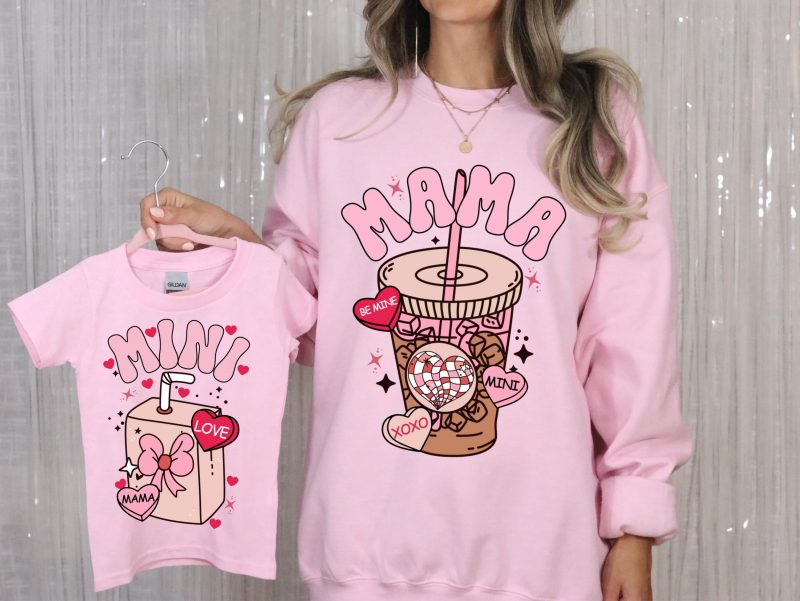 Mama Mini Valentine Drink Pressed Apparel