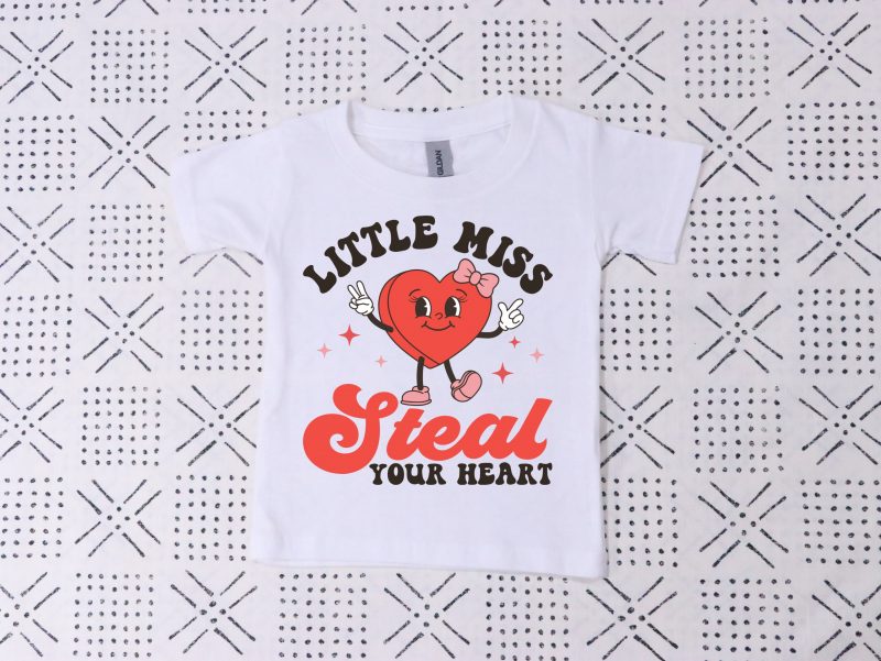 Little Miss Steal Your Heart Pressed Apparel