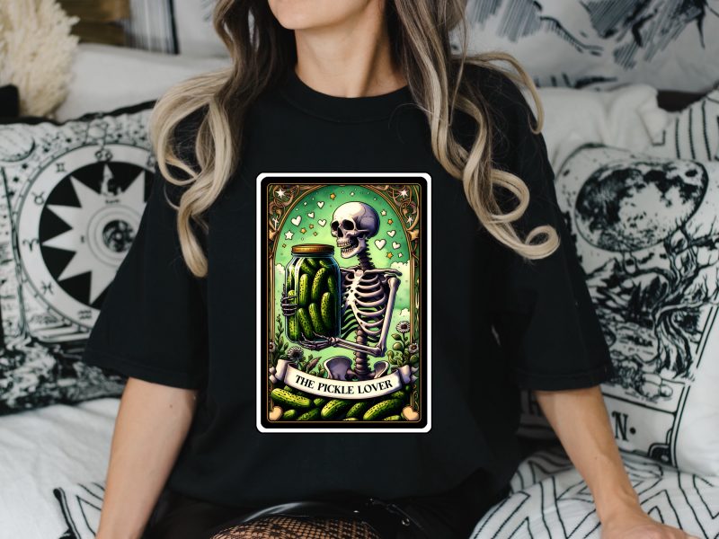 The Pickle Lover Tarot Card Pressed Apparel