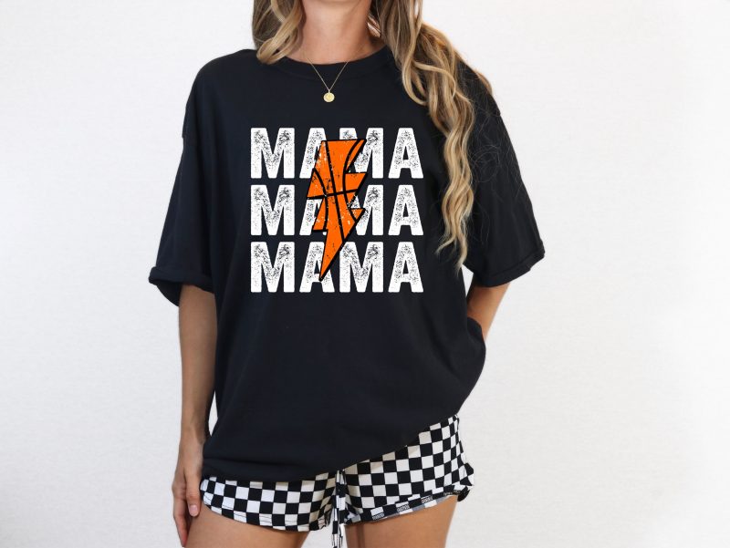 White Mama Basketball Lightning Pressed Apparel