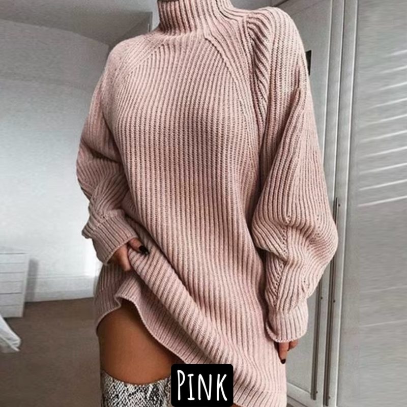 Mock Turtleneck Sweater Dress - Image 6