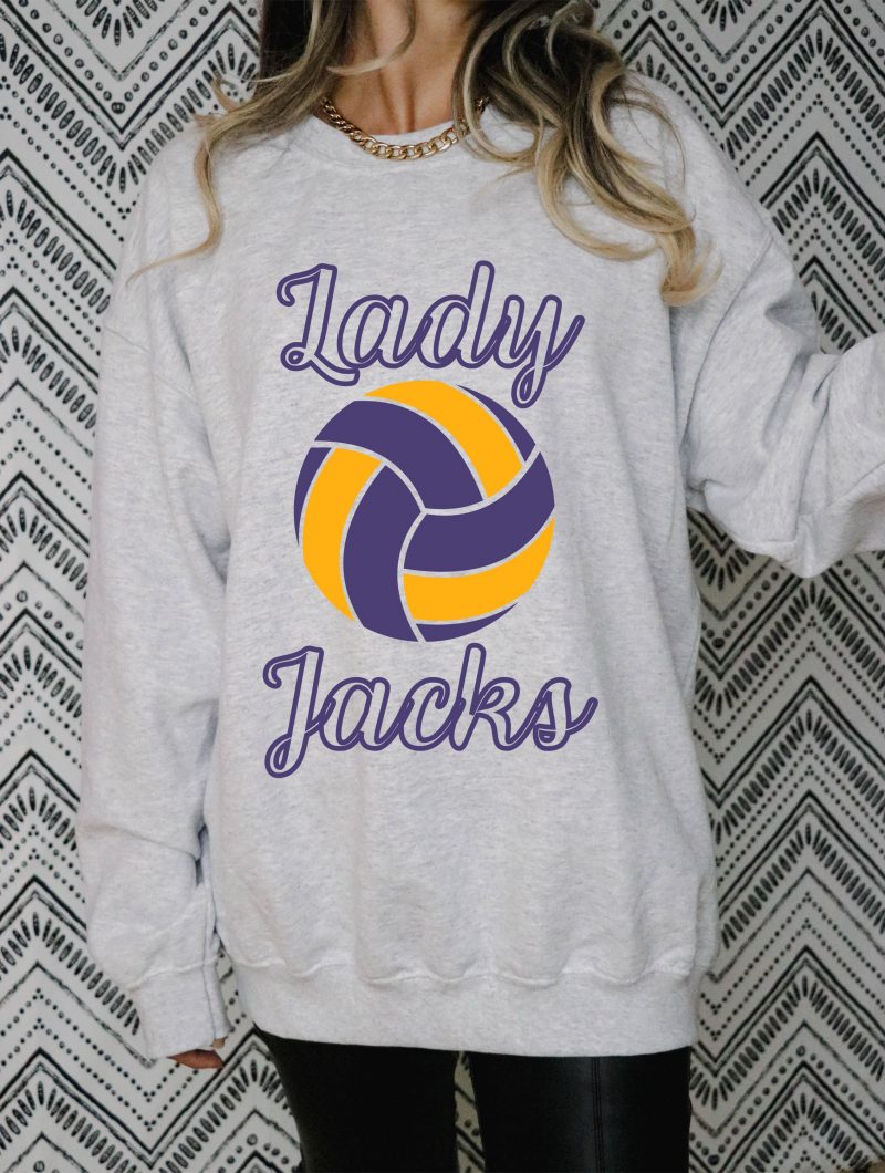 Lady Jacks Volleyball Pressed Apparel