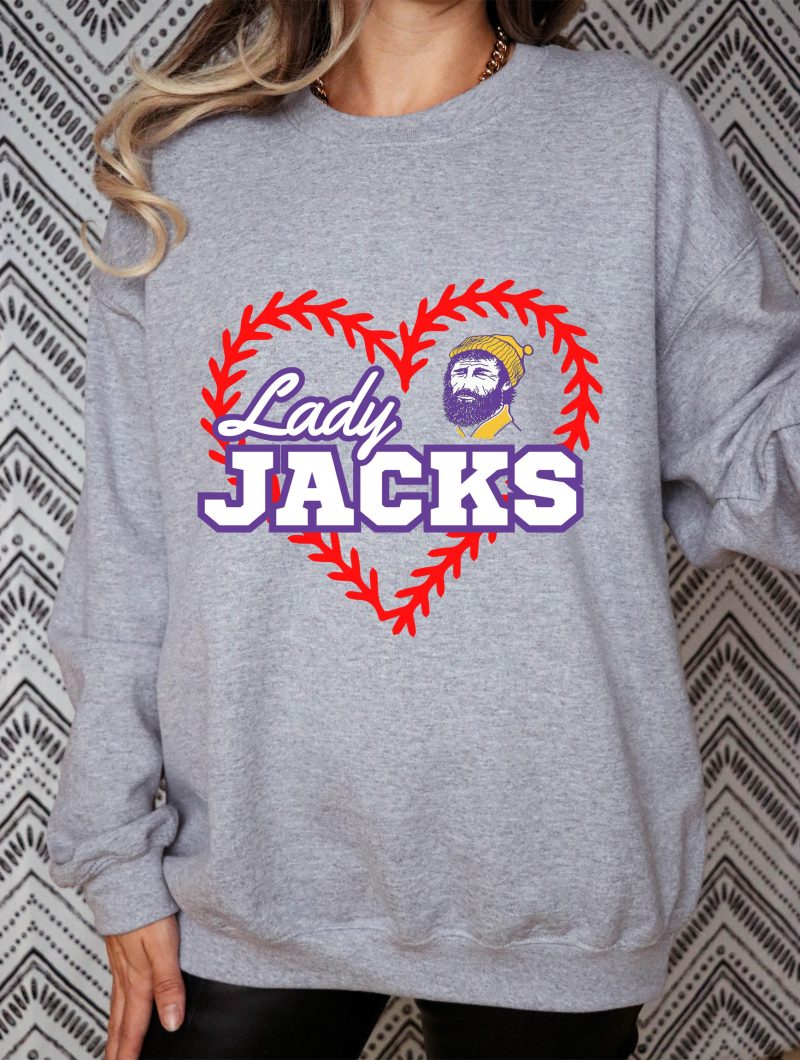 Lady Jacks Heart Laces Pressed Apparel