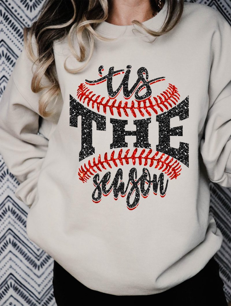 'Tis The Season Baseball Pressed Apparel