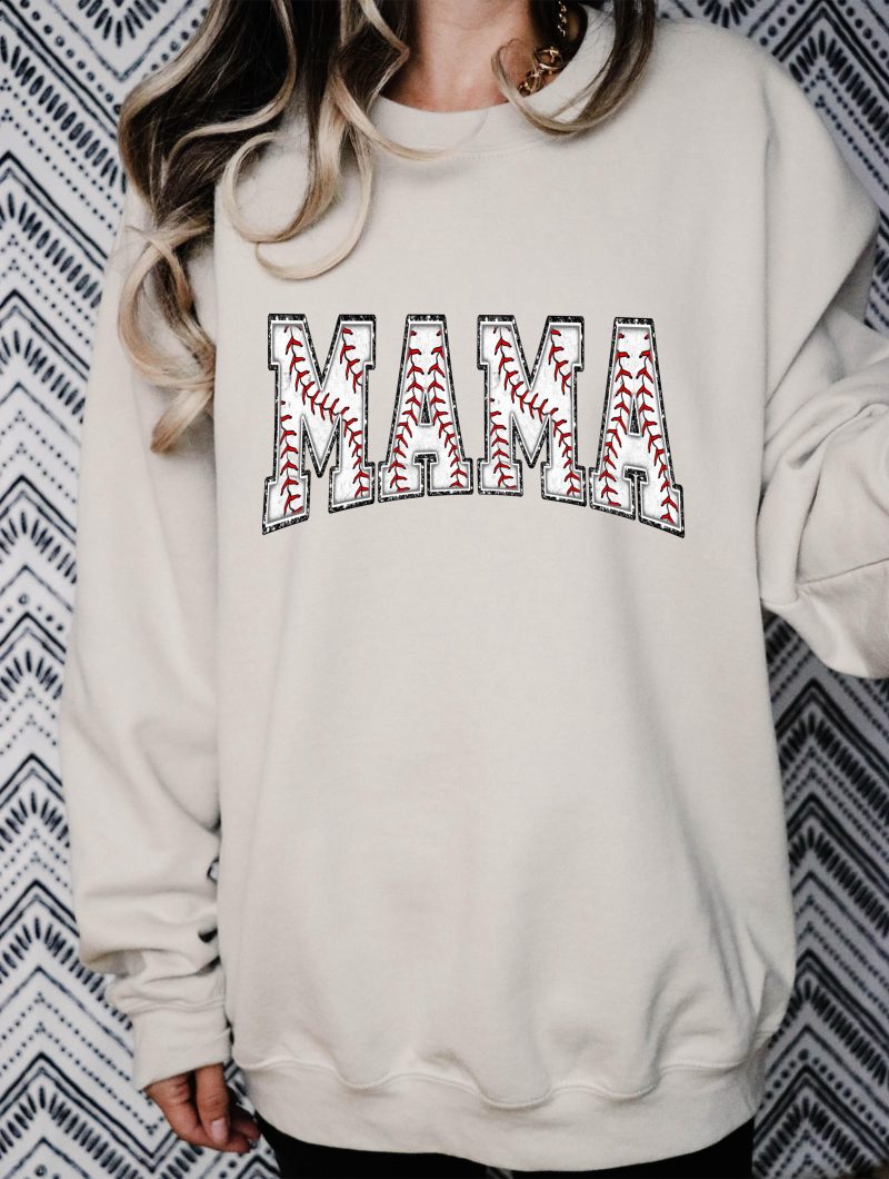 Baseball Mama Print Pressed Apparel