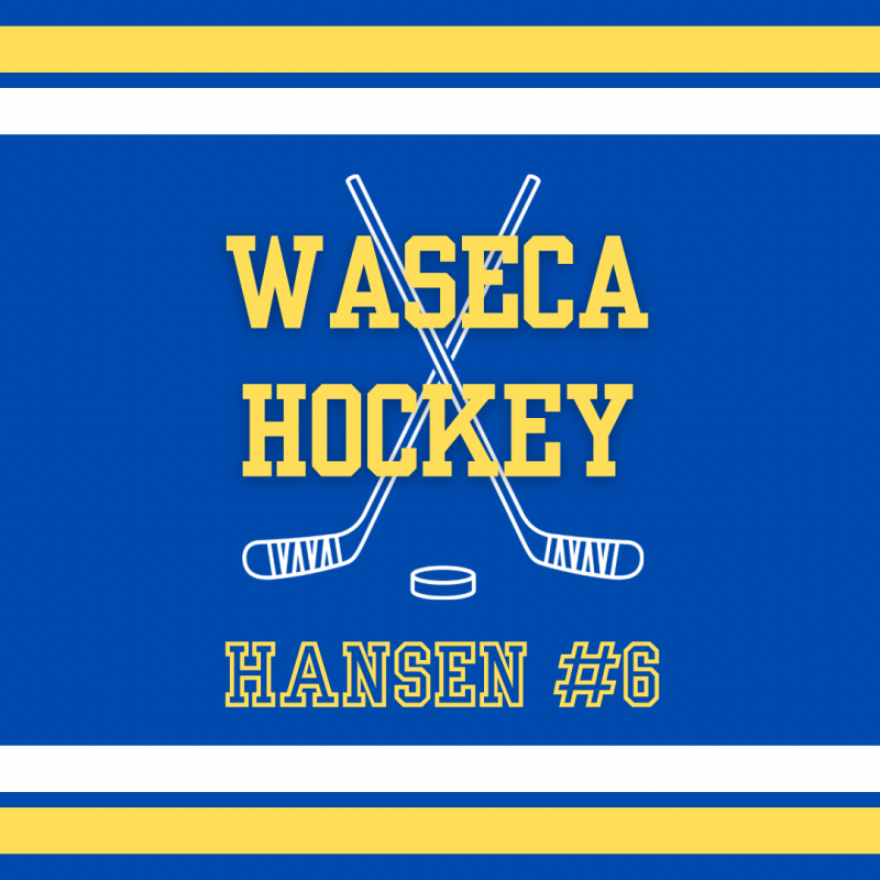 Waseca Hockey Custom Name Team Blankets