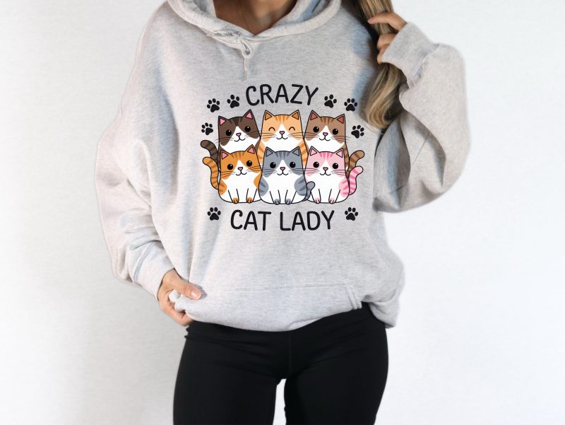 Crazy Cat Lady Pressed Apparel