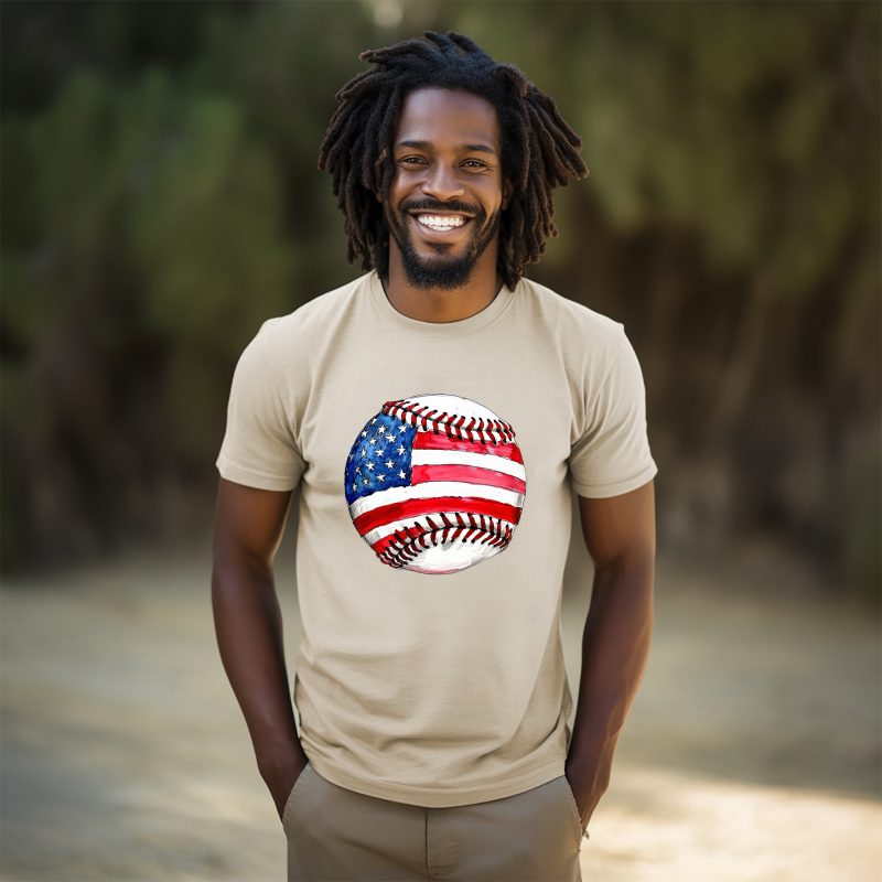 American Flag Baseball Pressed Apparel