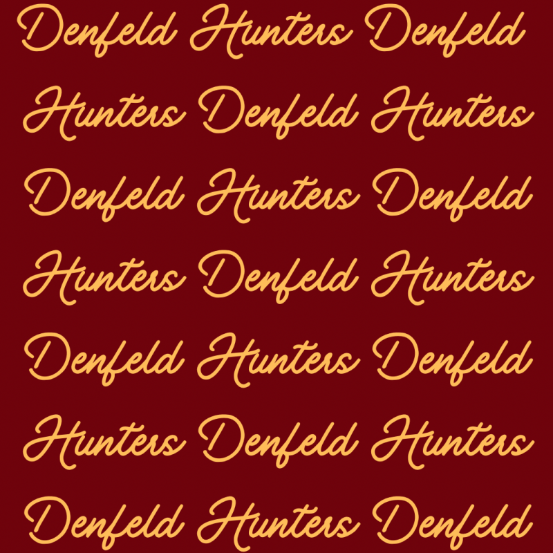 Cursive Gold & Maroon Denfeld Hunters Blanket