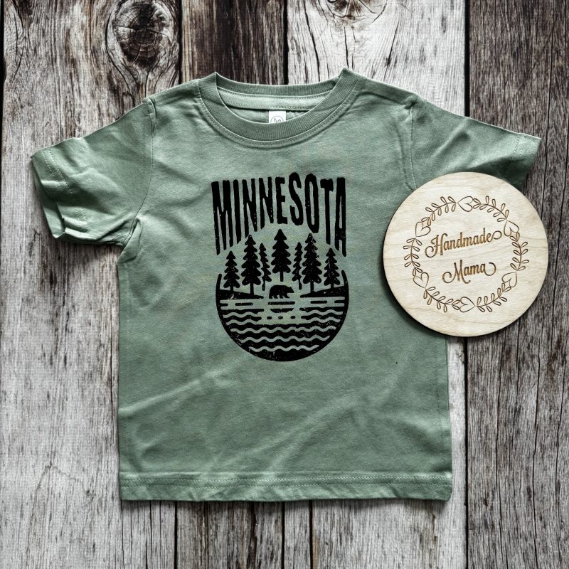 Minnesota Emblem Sage Toddler Tee