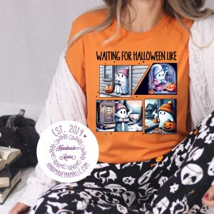Waiting For Halloween Like Pressed Design Apparel
