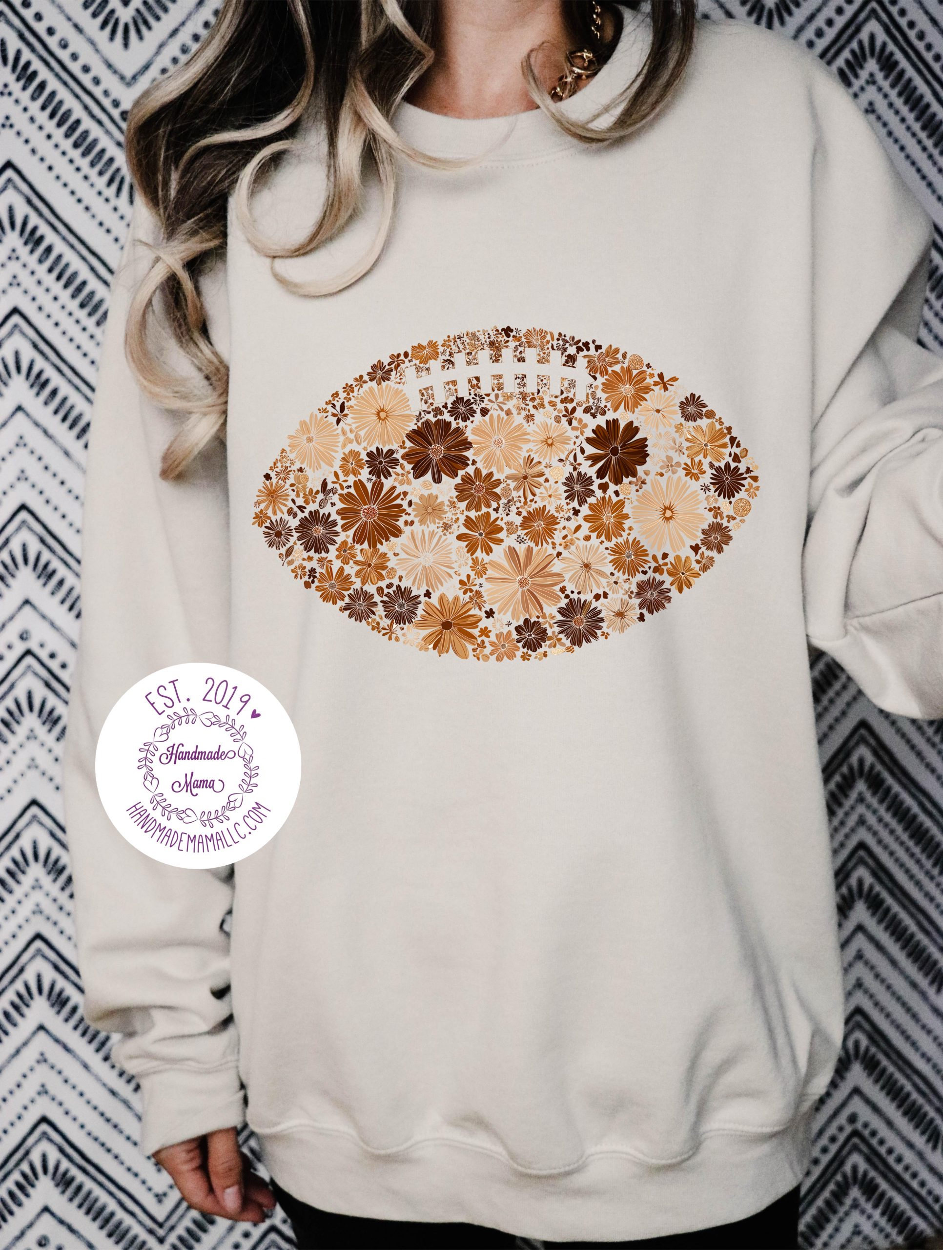 Boho Floral Football