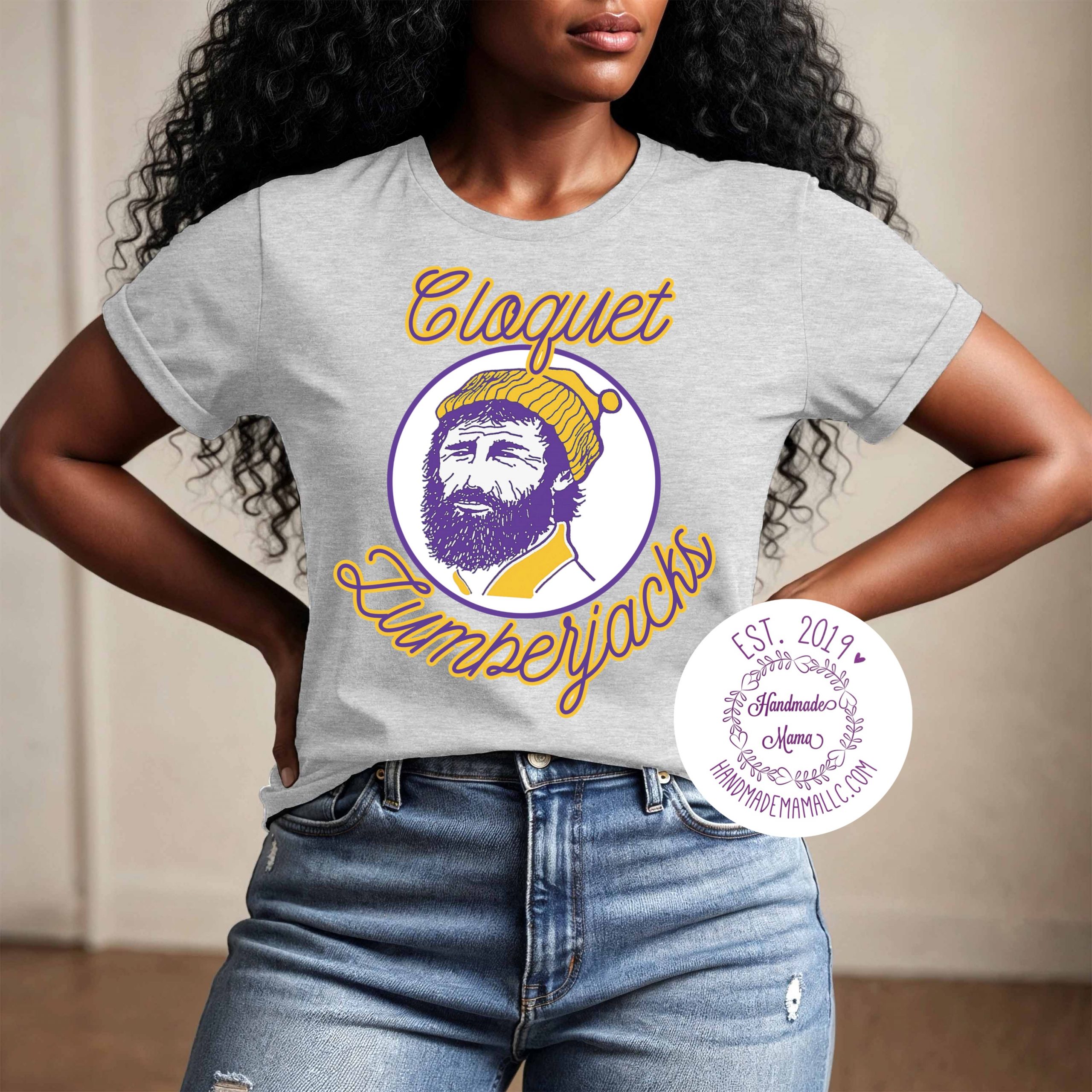 Classic Cursive Cloquet Lumberjack Logo