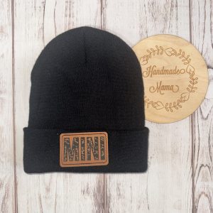 Cow Print Mini Patch Beanie