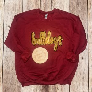 Sequin Bulldogs Adult Crewneck Sweatshirt