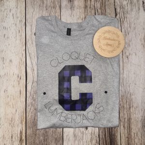 Plaid Cloquet Lumberjacks Adult Tee