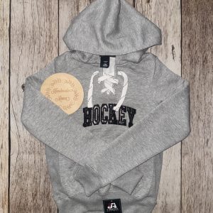 Black Hockey Glitter Adult Embroidered Hoodie Sweatshirt