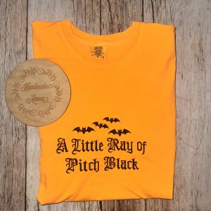 A Little Ray of Pitch Black Adult Embroidered Tee
