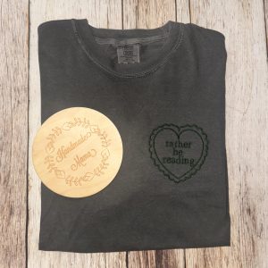 Rather Be Reading Adult Embroidered Tee