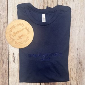 Unapologetically Loud Navy Adult Embroidered Tee