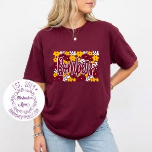 Bombers Floral School Spirit Pressed Design Apparel