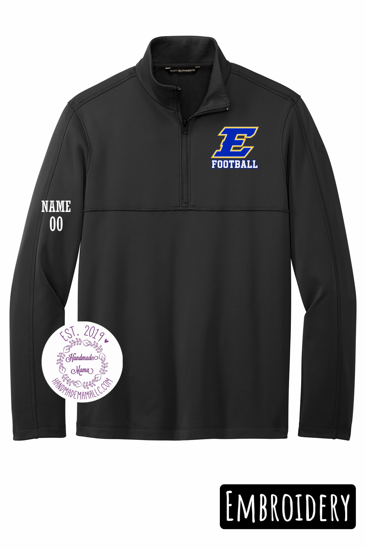 Bold Esko Football Port Authority Smooth Fleece 1/4 Zip - F804