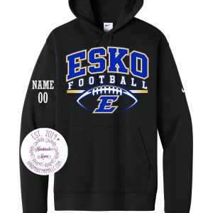 Full Varsity Esko Football Nike Club Fleece Sleeve Swoosh Pullover Hoodie -NKDR1499