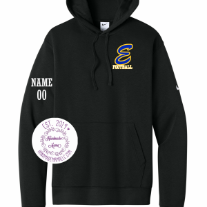 Cursive Esko Football Nike Club Fleece Sleeve Swoosh Pullover Hoodie -NKDR1499