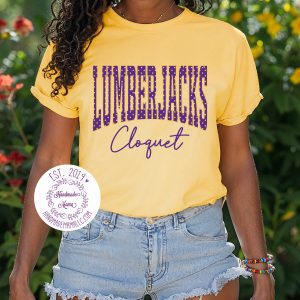 Purple Polka Dot Lumberjacks Pressed Design Apparel