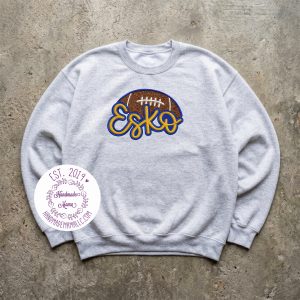 Glitter Esko Football Appliqué Embroidery Apparel