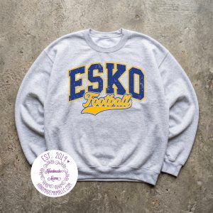 Distressed Esko Football Pressed Design Apparel